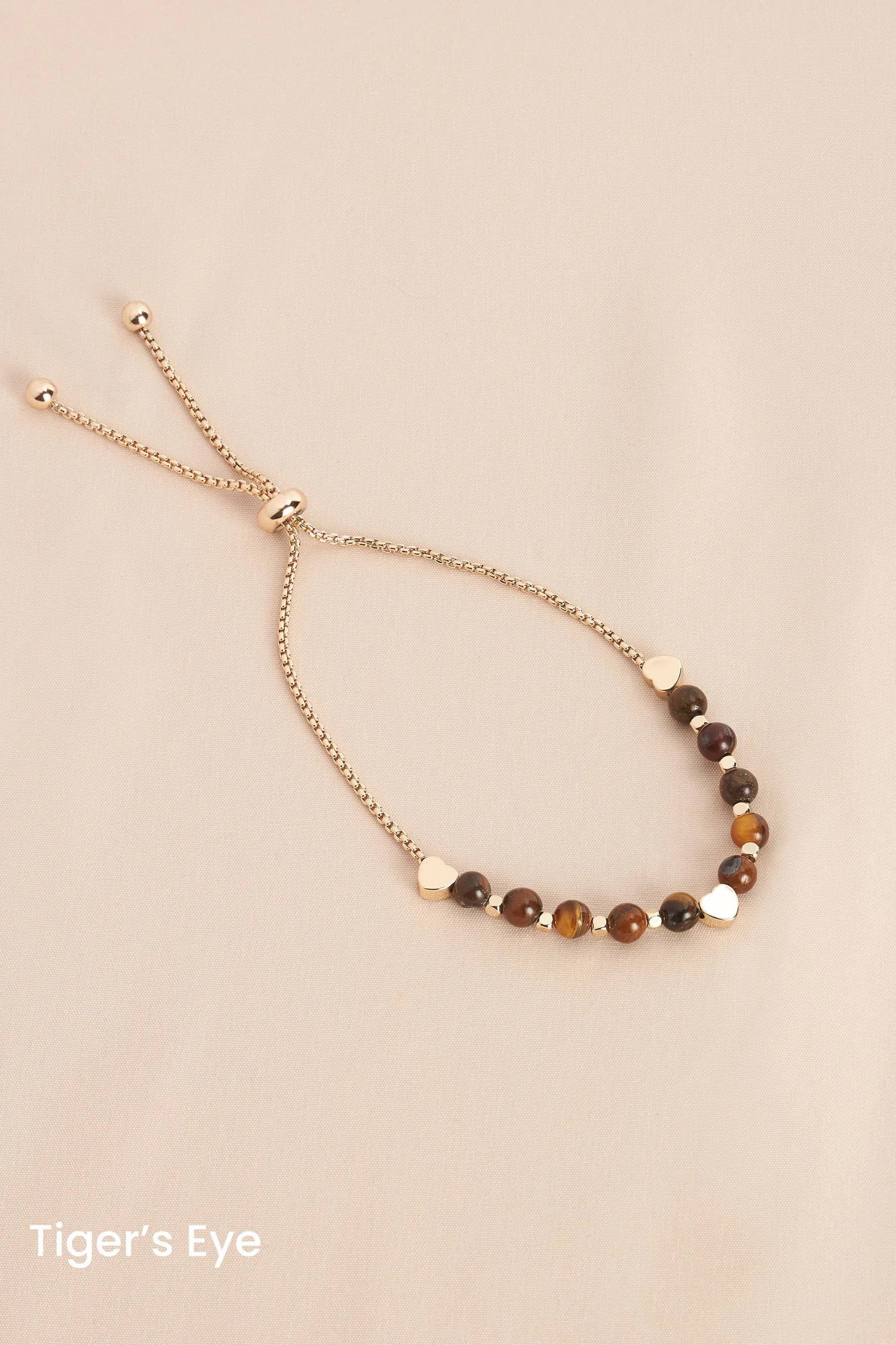 Placcatura oro/argento  - Bracciale elastico in ottone riciclato con Stone semiprezioso