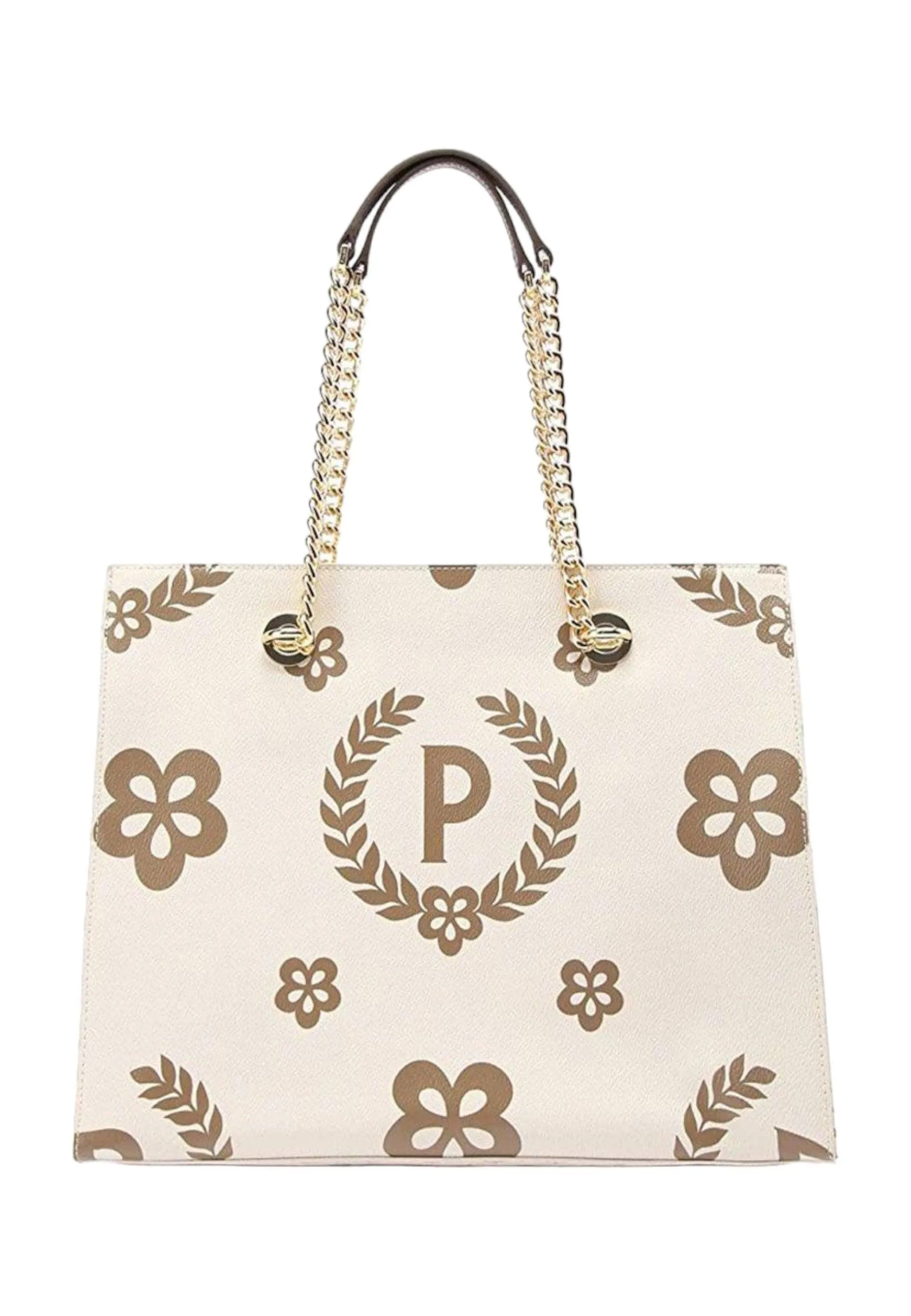 POLLINI Borsa Tote Donna Avorio Oro TE8472PP0DQ1E10A
