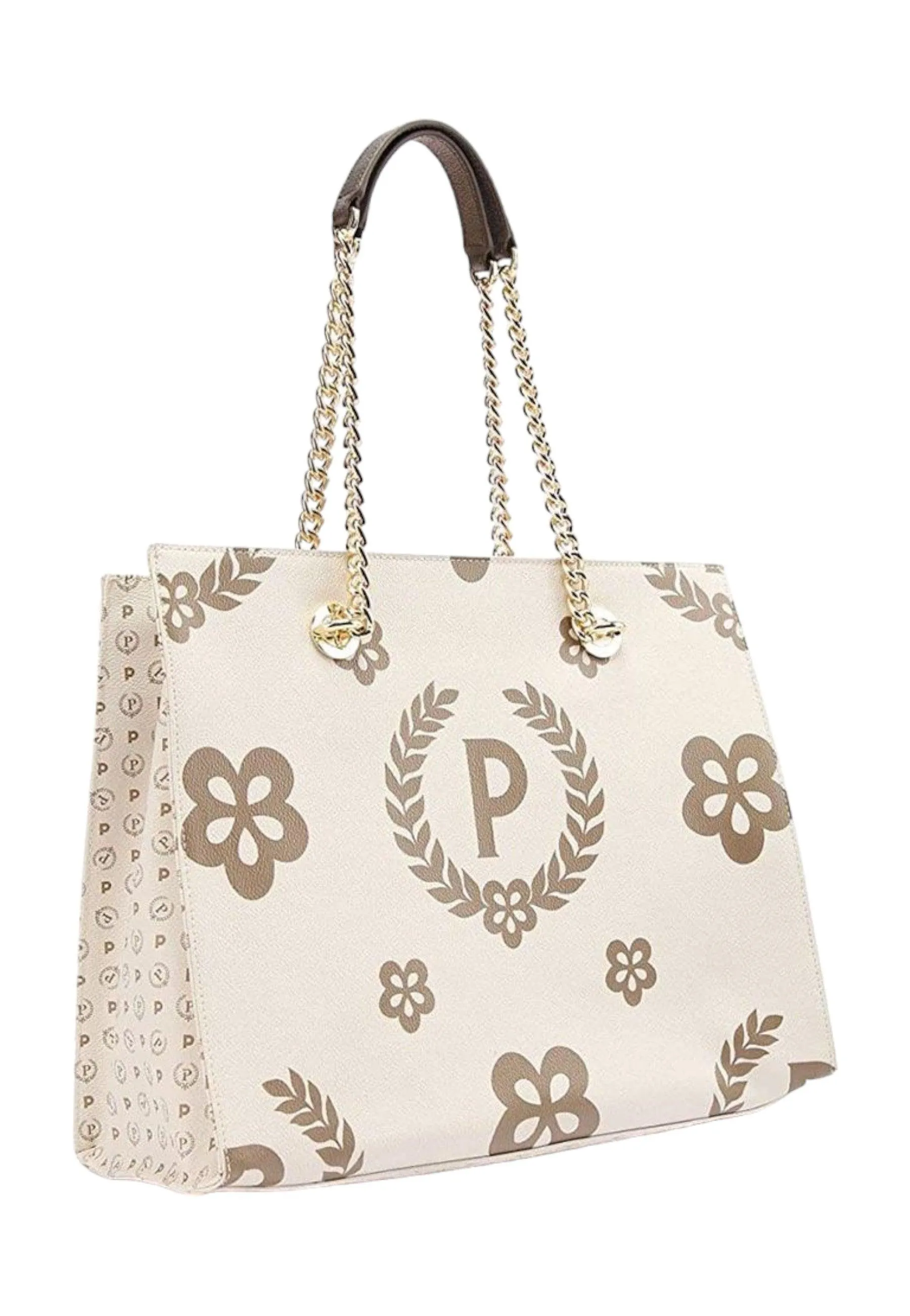 POLLINI Borsa Tote Donna Avorio Oro TE8472PP0DQ1E10A