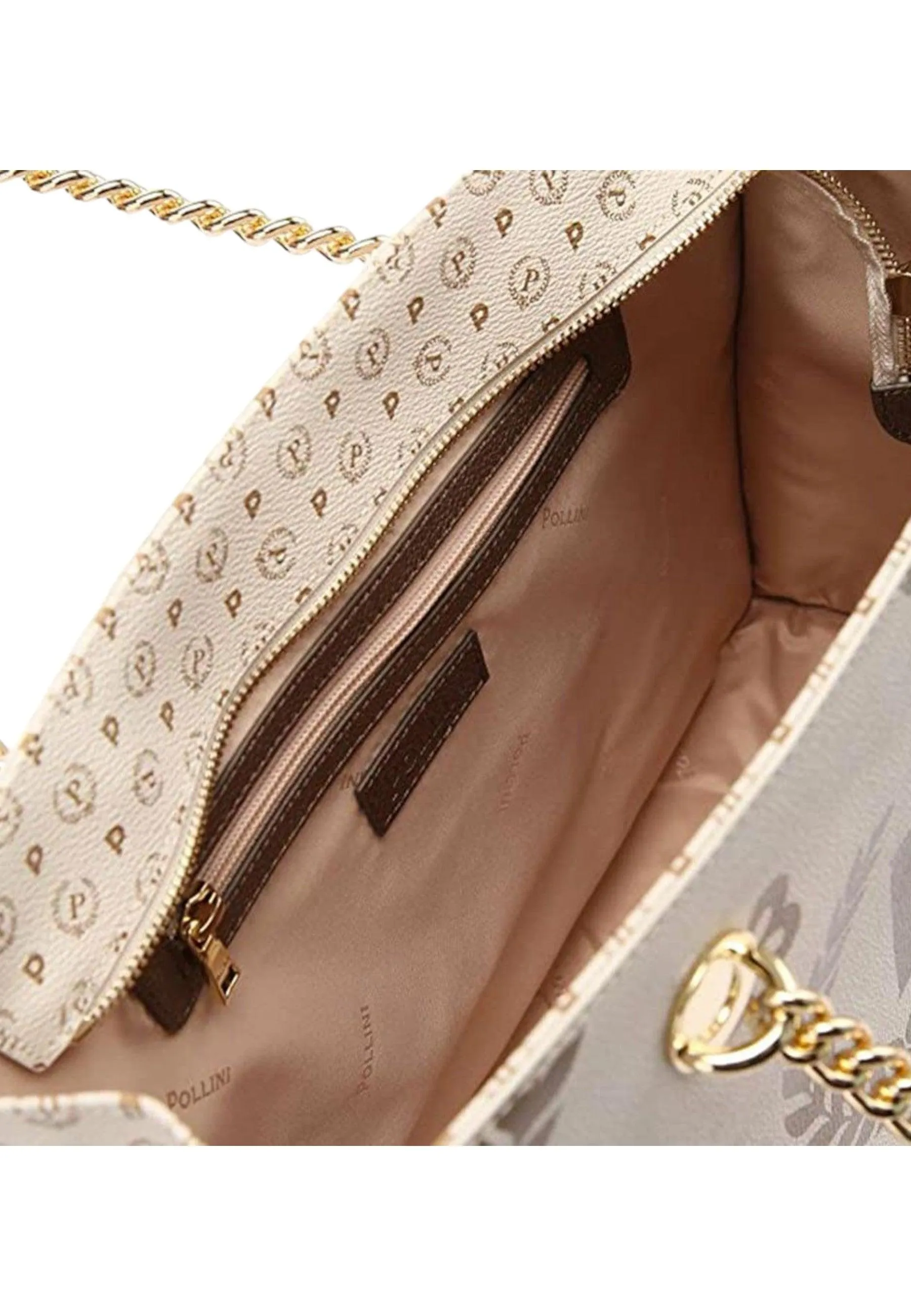 POLLINI Borsa Tote Donna Avorio Oro TE8472PP0DQ1E10A