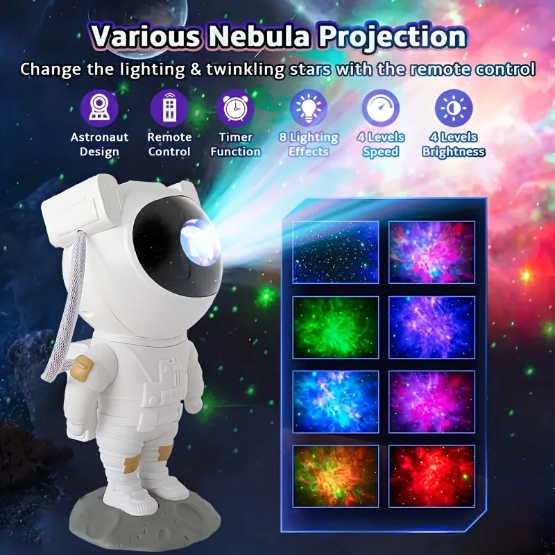 Proiettore stellare per astronauti Luce notturna - Proiettore spaziale Nebulosa stellata Lampada per proiezione a soffitto con t