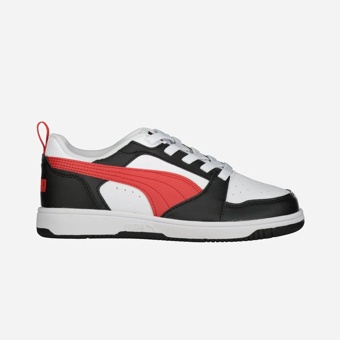 Puma Rebound v6 boys' sneakers shoe 396742-04 white-red-black
