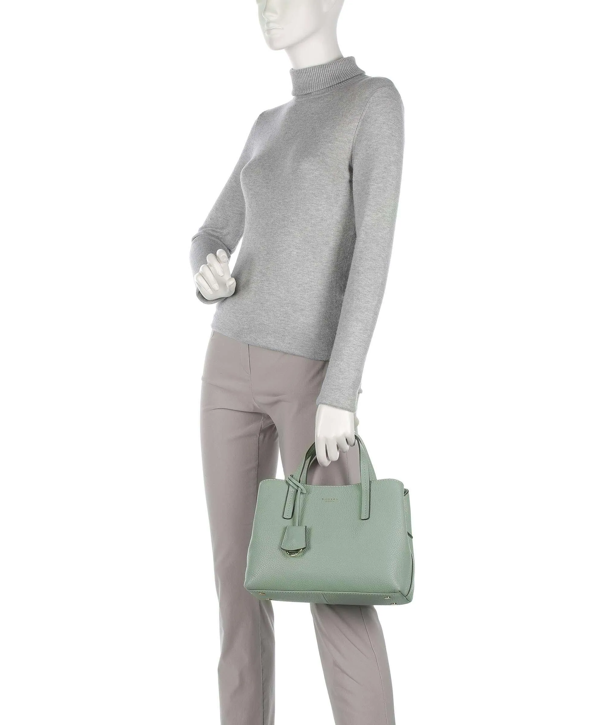  Radley London Dukes Place Borsa a mano pelle granulata verde  
