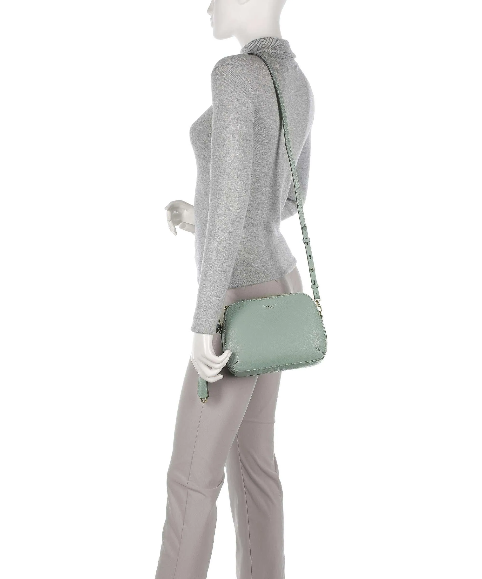  Radley London Dukes Place Borsa a tracolla pelle a grana fine verde  