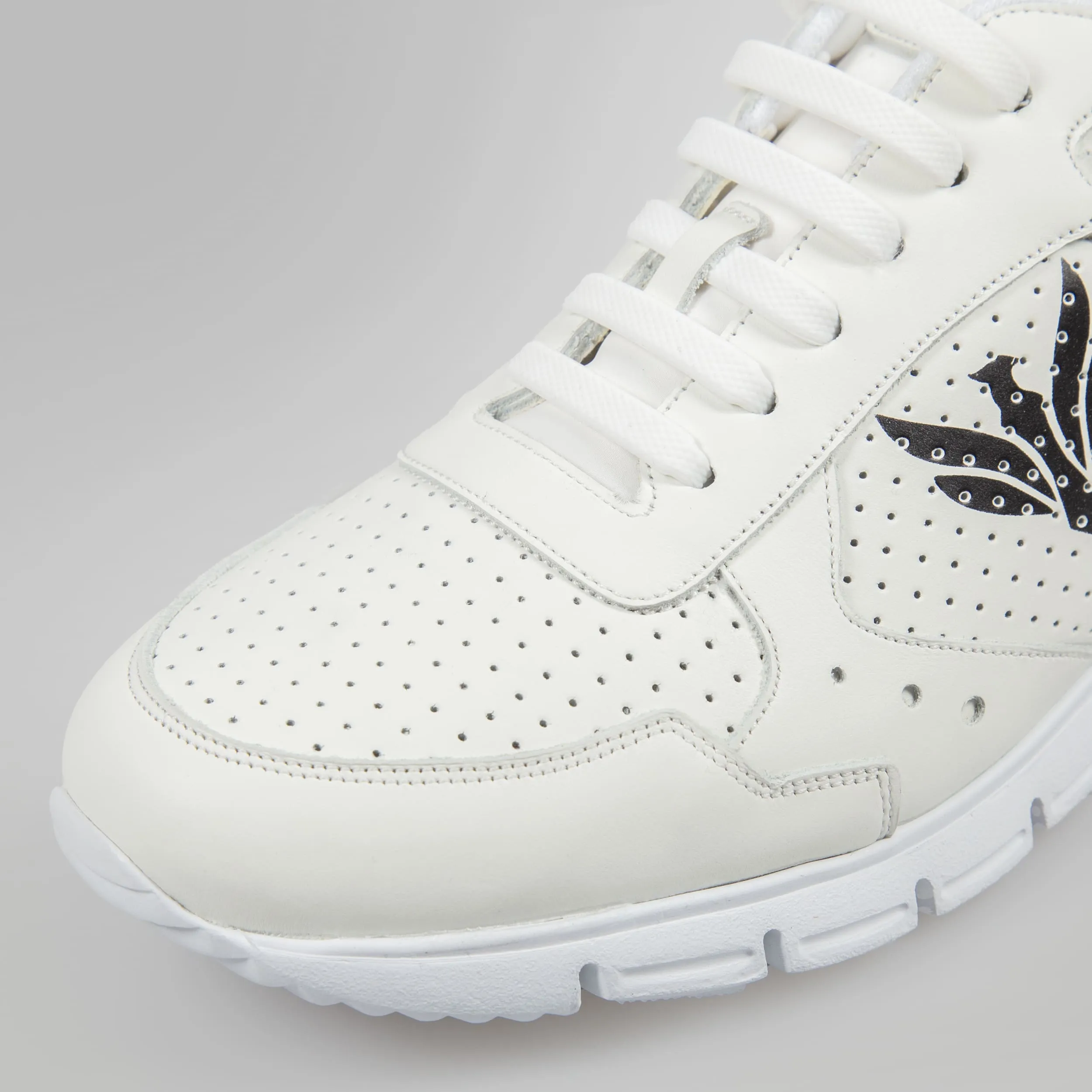 Runner in pelle bianca
