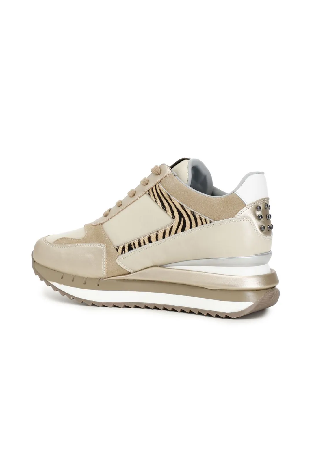 sneakers in pelle con cerniera laterale