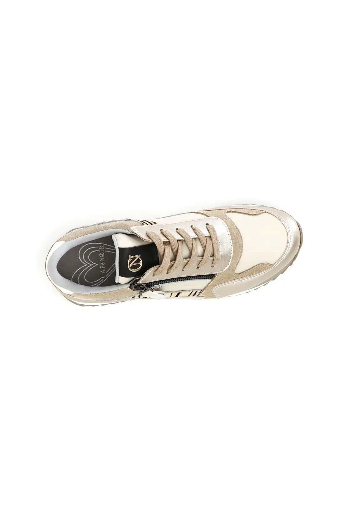 sneakers in pelle con cerniera laterale