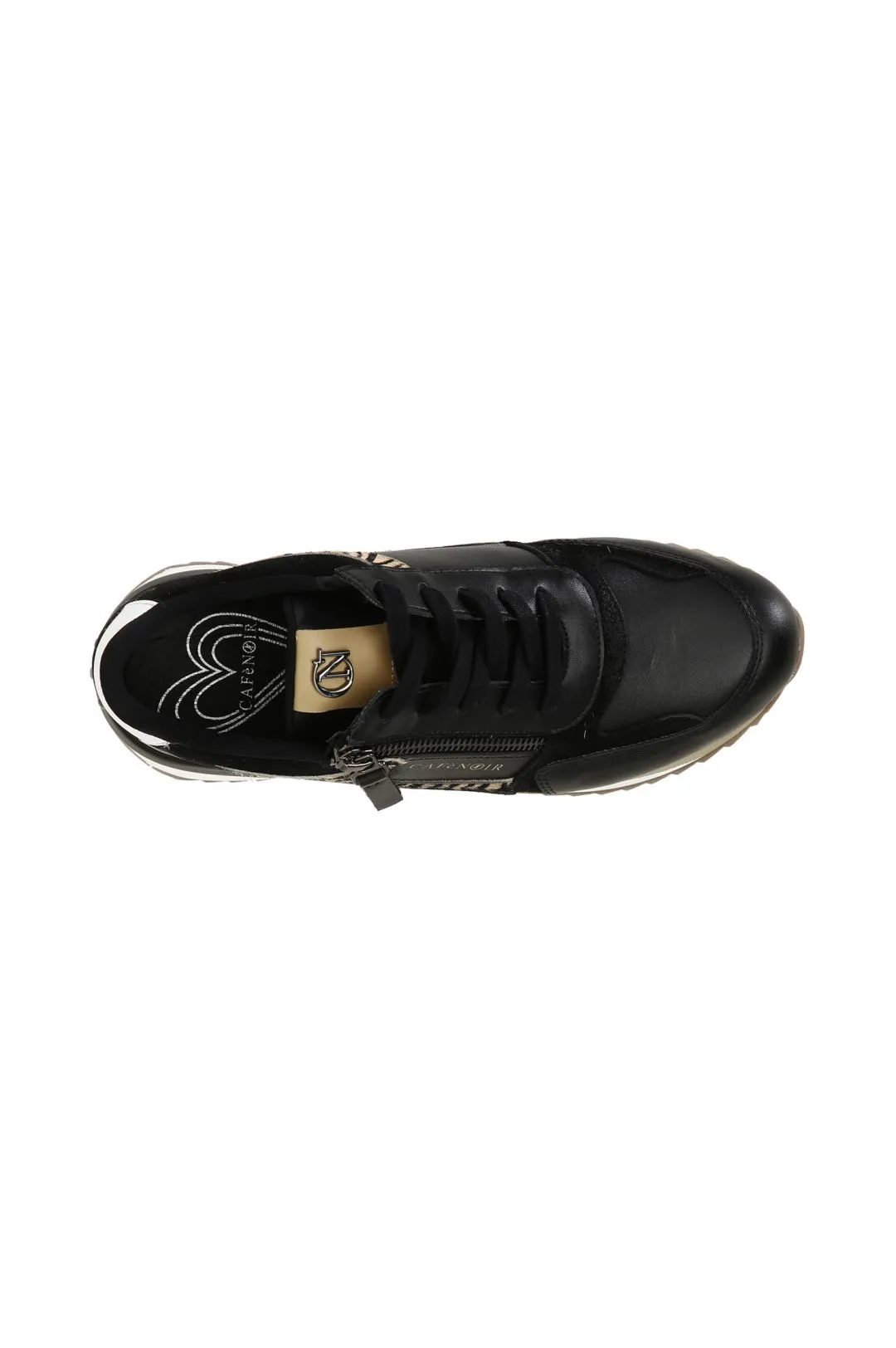 sneakers in pelle con cerniera laterale