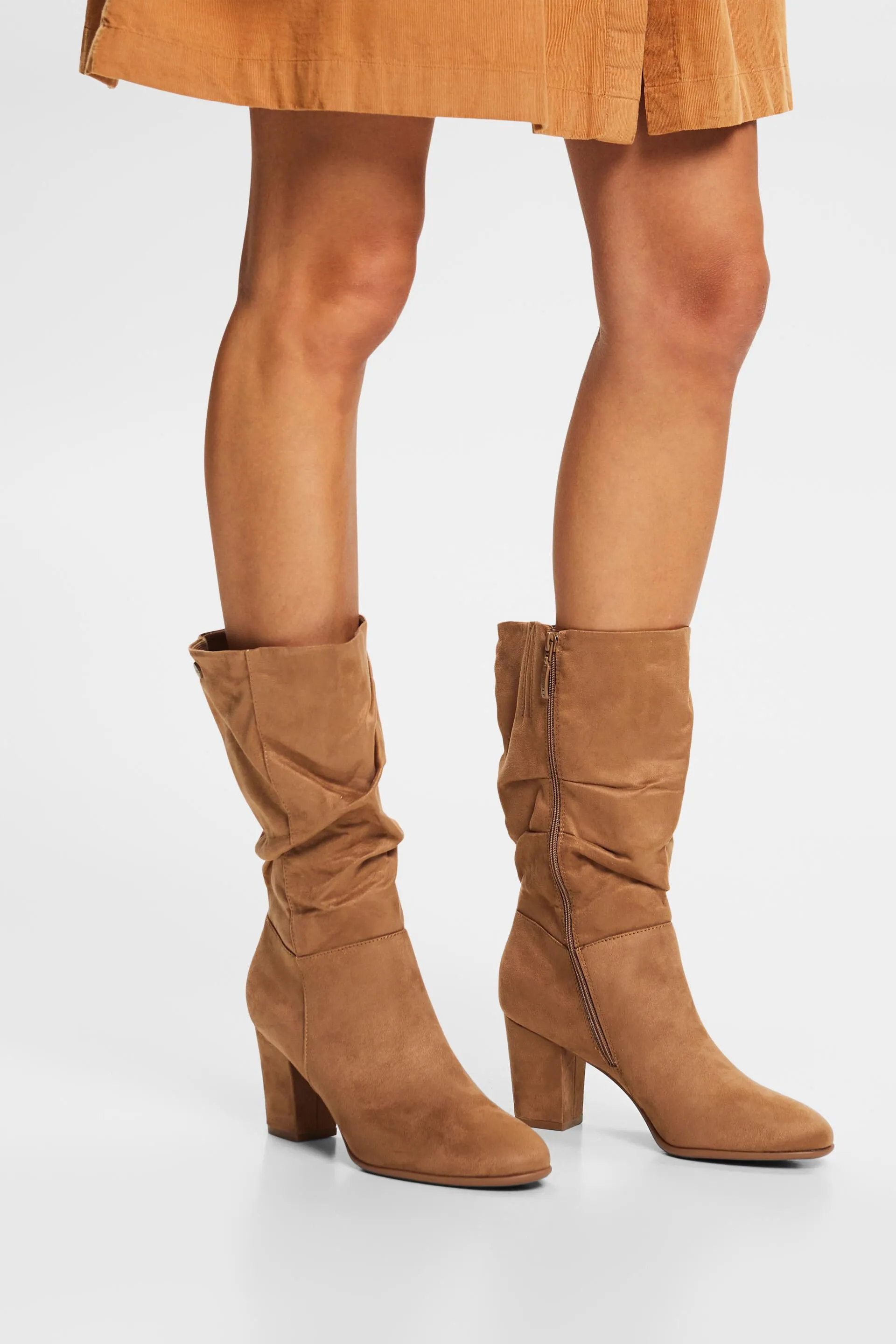 Stivali slouchy in similpelle scamosciata