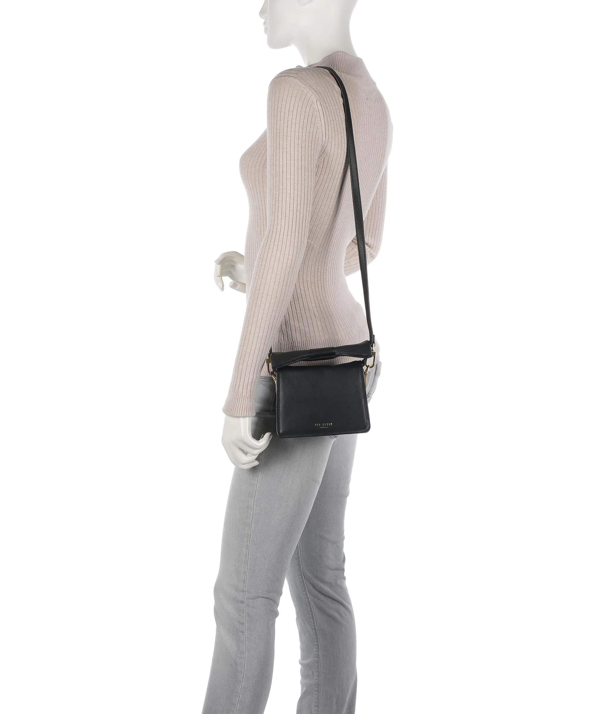  Ted Baker Niasina Borsa a tracolla morbida pelle bovina nero  