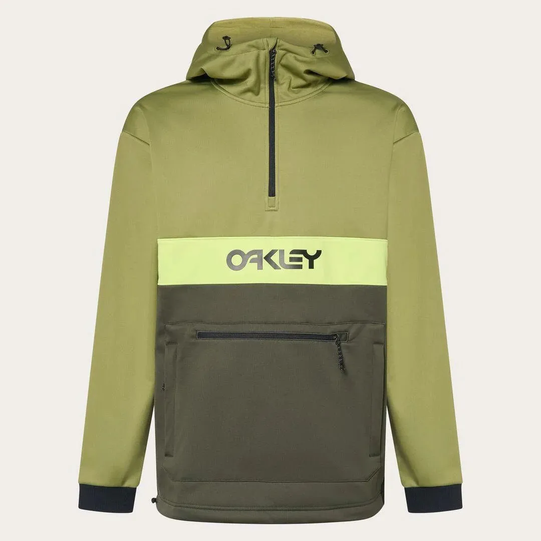 TNP Nose Grab Softshell Hoodie Felpa Snowboard Uomo Acid Green Olive
