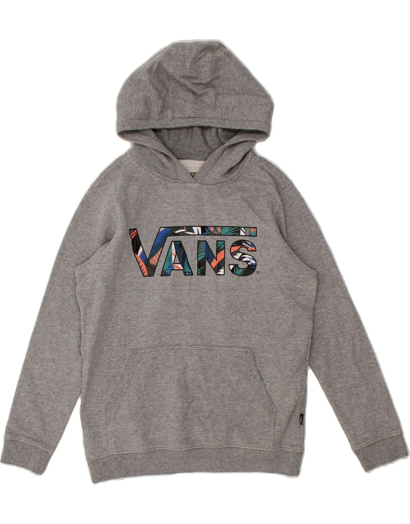 VANS Boys Graphic Hoodie Jumper 10-11 Years Medium Grey