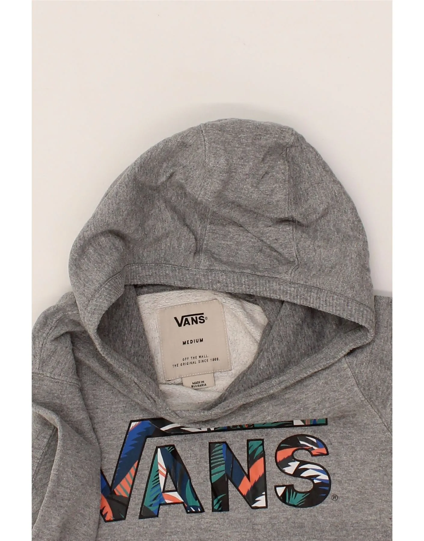 VANS Boys Graphic Hoodie Jumper 10-11 Years Medium Grey