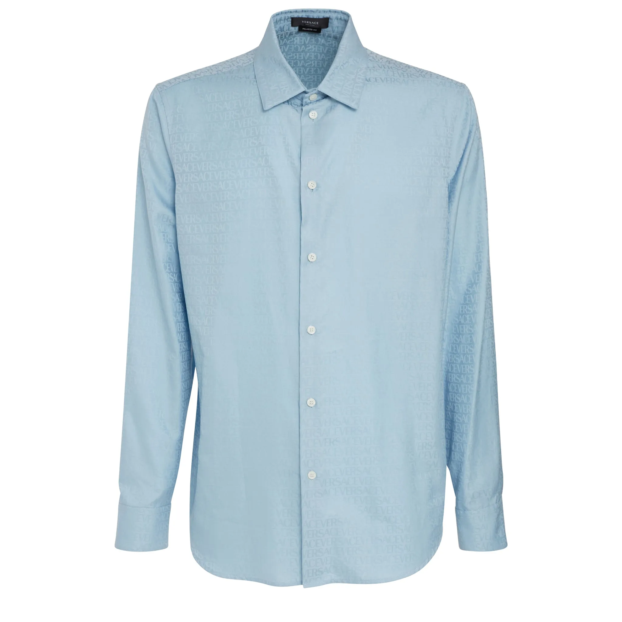VERSACE  Camicia in cotone azzurra